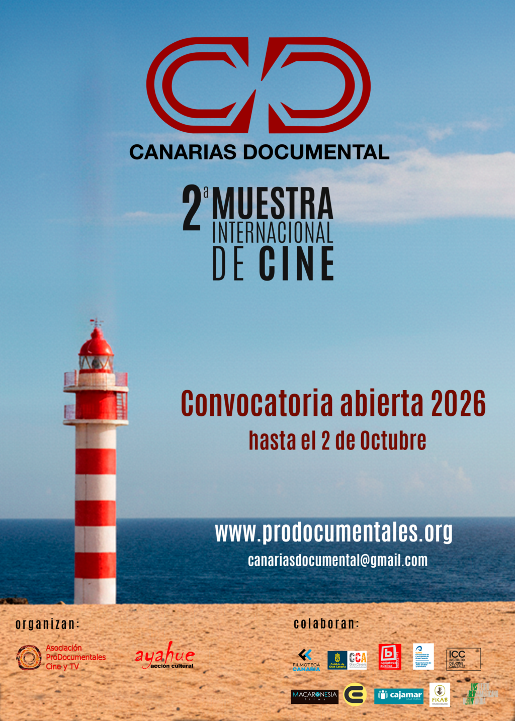 CONVOCATORIA << II MUESTRA DE CINE CANARIAS DOCUMENTAL>>HASTA EL 2/10/26